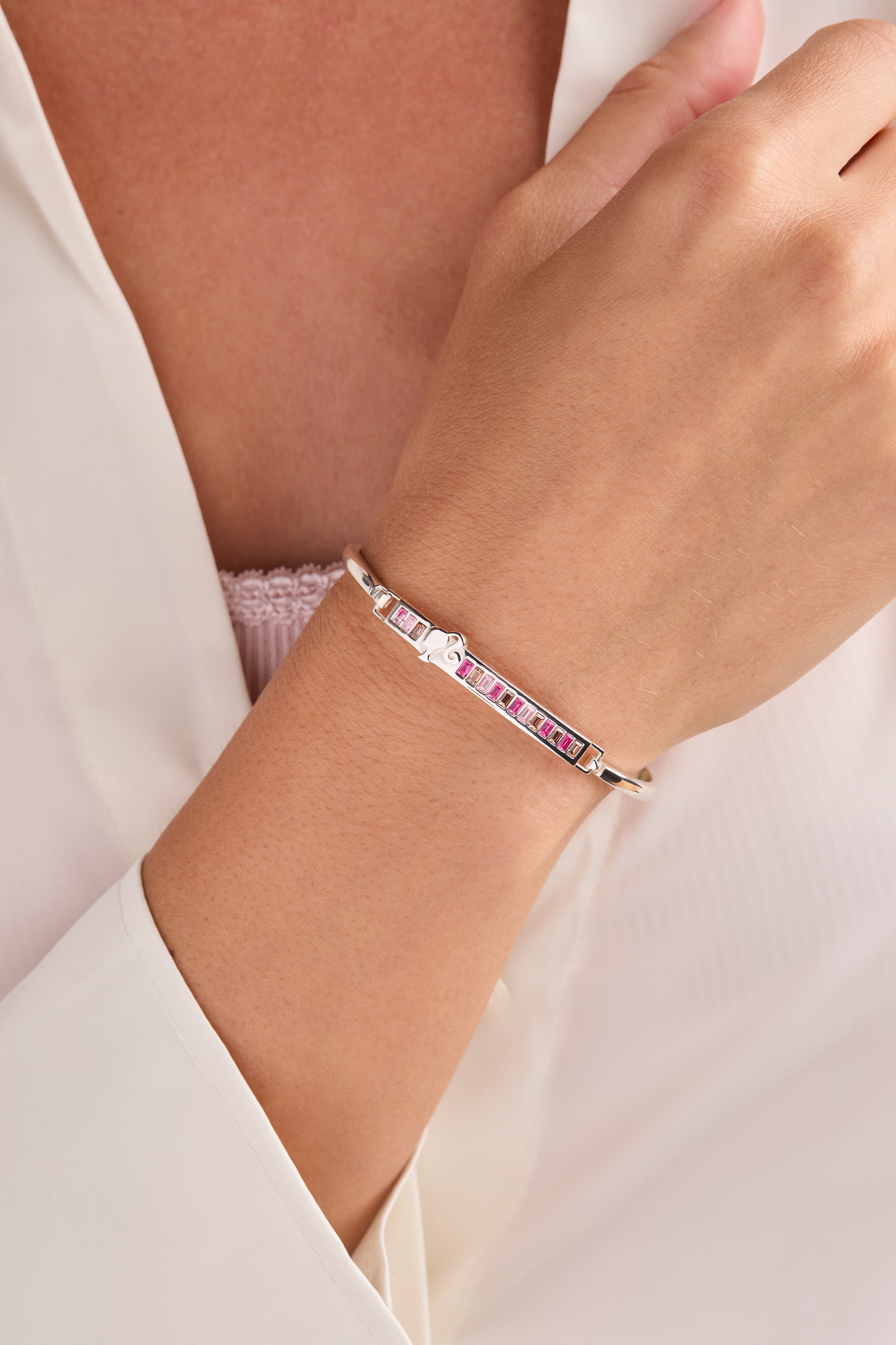 Barbie™ You Can Be Anything Tension Bangle Silver | Alex and Ani