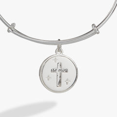 Hidden Message Cross Affirmation Bangle Silver | Alex and Ani