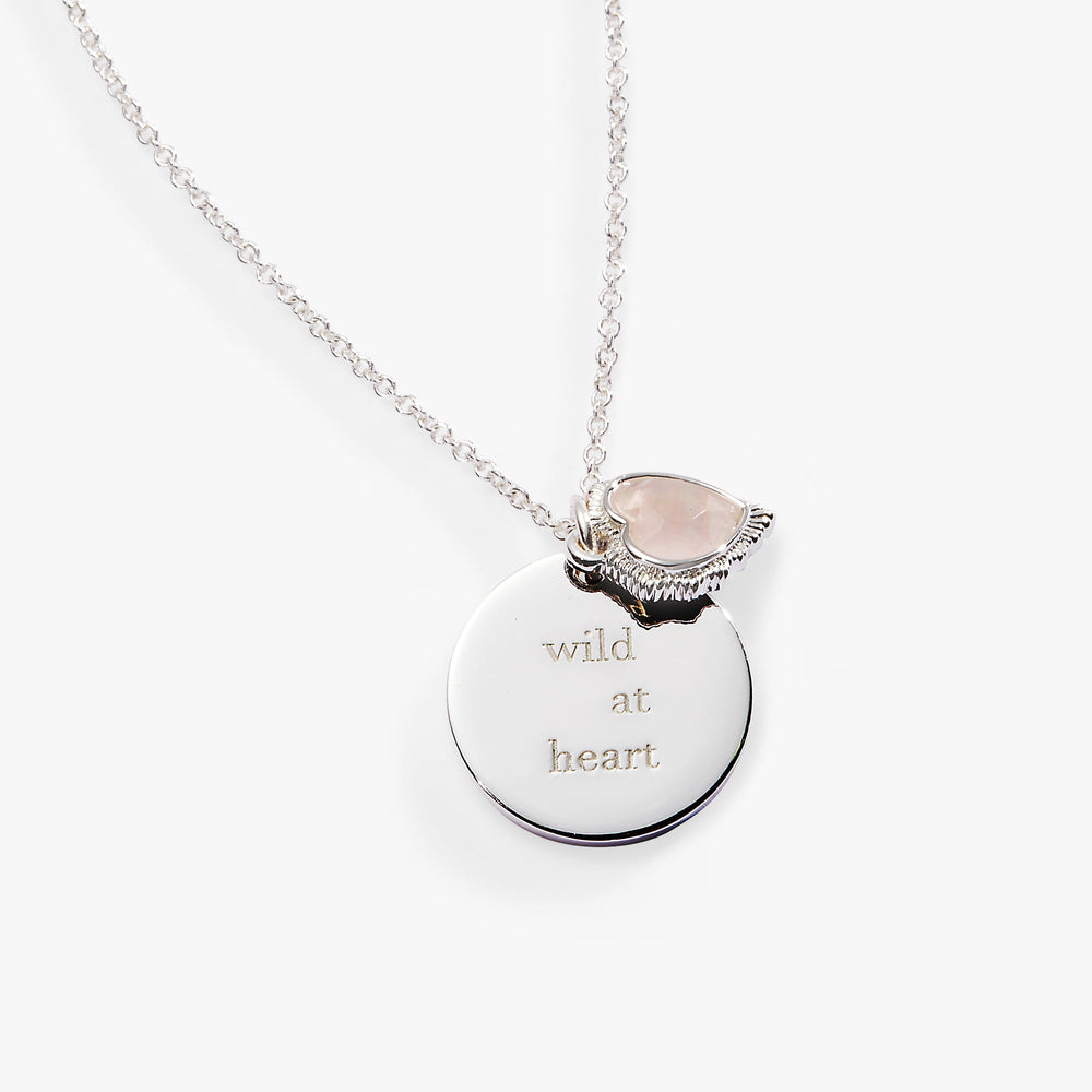 “Wild at Heart” Duo Charm Pendant Necklace Silver | Alex and Ani