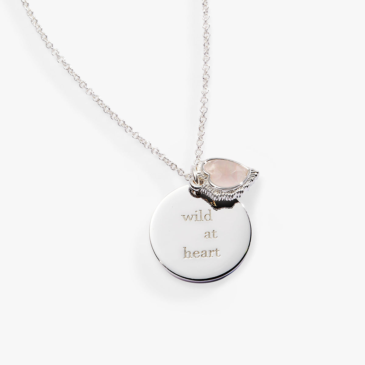 “Wild at Heart” Duo Charm Pendant Necklace Silver | Alex and Ani