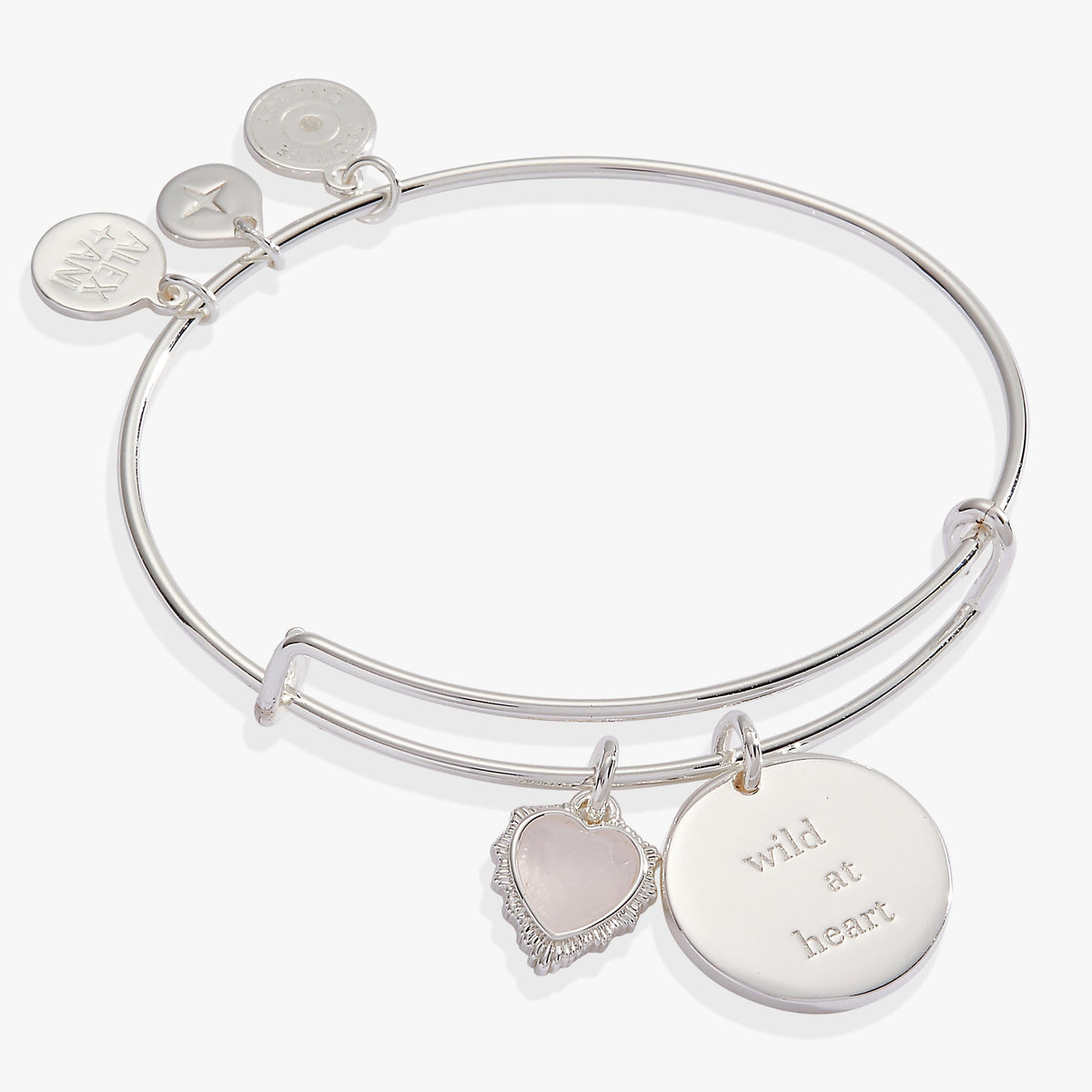 “Wild at Heart” Duo Charm Bangle Silver | Alex and Ani