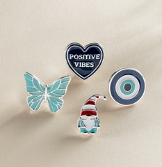 Christmas Bag Accessories Pin Set of 4 Silver | Alex and Ani
