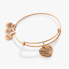 Family Forever' Angel Wing Heart Charm Bangle
    
    
    
       Rafaelian Silver | Alex and Ani