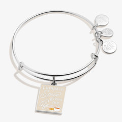 Pumpkin Spice Gives Me Life' Charm Bangle Bracelet
    
    
    
       Shiny Silver | Alex and Ani