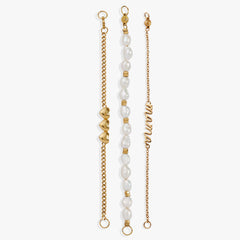 “Home is where the heart is” Mama Stranded Bracelet Stainless Steel Gold | Alex and Ani