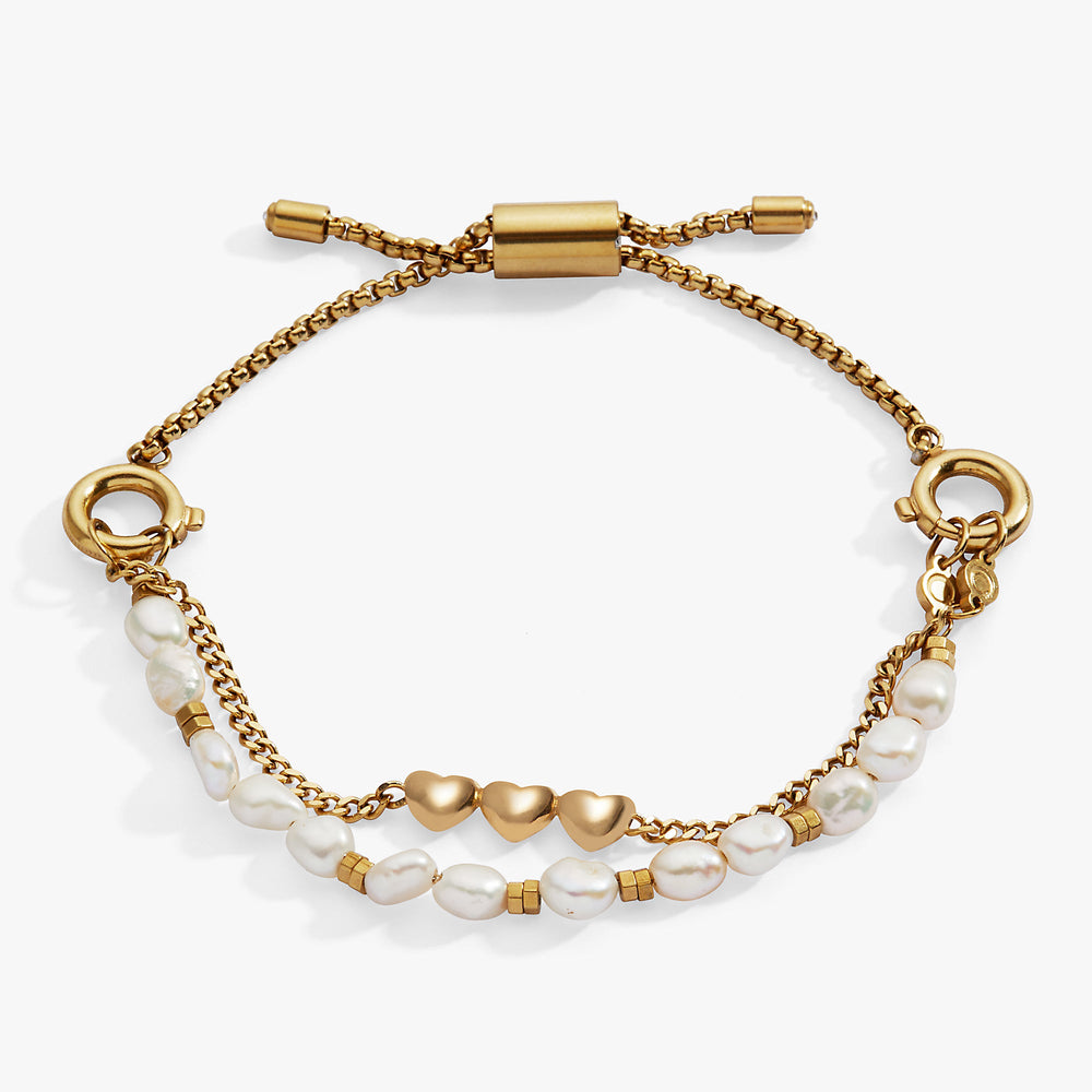 “Home is where the heart is” Stranded Bracelet Stainless Steel Gold | Alex and Ani