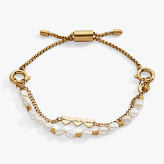 “Home is where the heart is” Stranded Bracelet Stainless Steel Gold | Alex and Ani