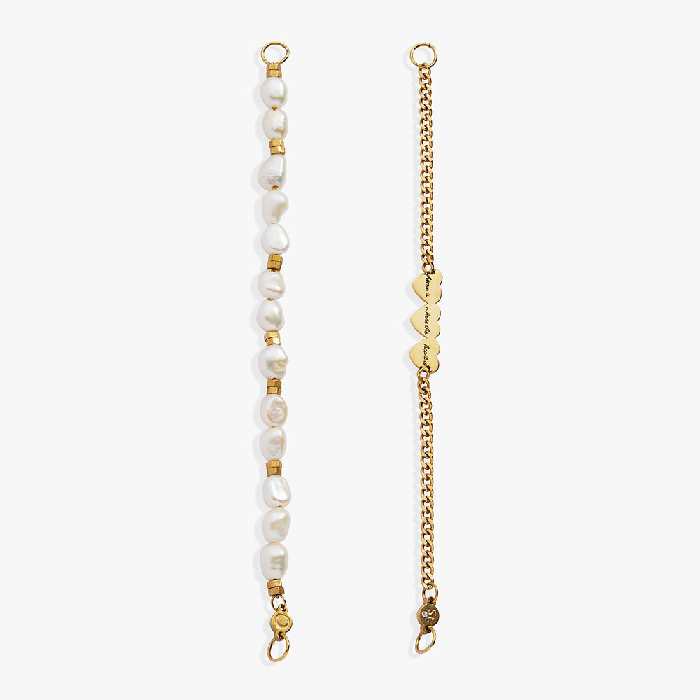 “Home is where the heart is” Stranded Bracelet Stainless Steel Gold | Alex and Ani