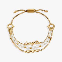 “Home is where the heart is” Daughter Stranded Bracelet Stainless Steel Gold | Alex and Ani