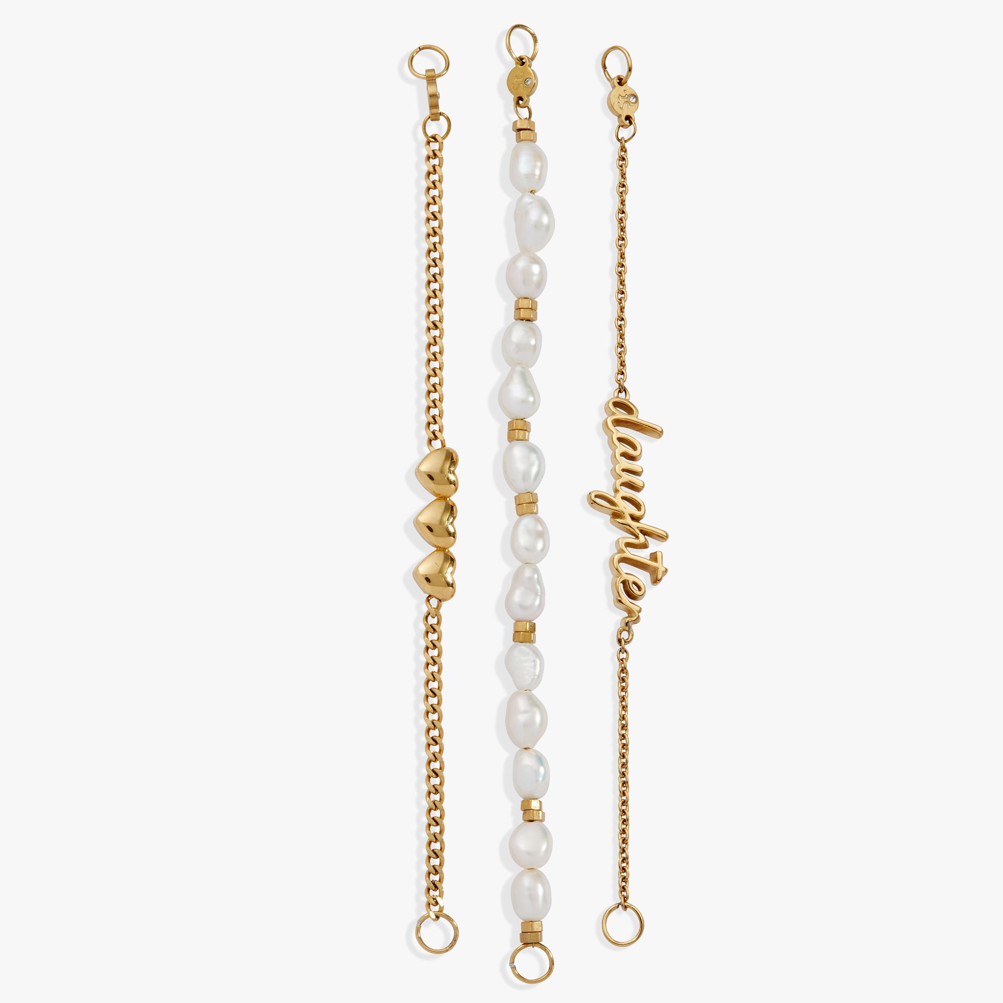 “Home is where the heart is” Daughter Stranded Bracelet Stainless Steel Gold | Alex and Ani