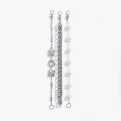 Stranded Pearl Mom Bracelet​ Stainless Steel Silver | Alex and Ani