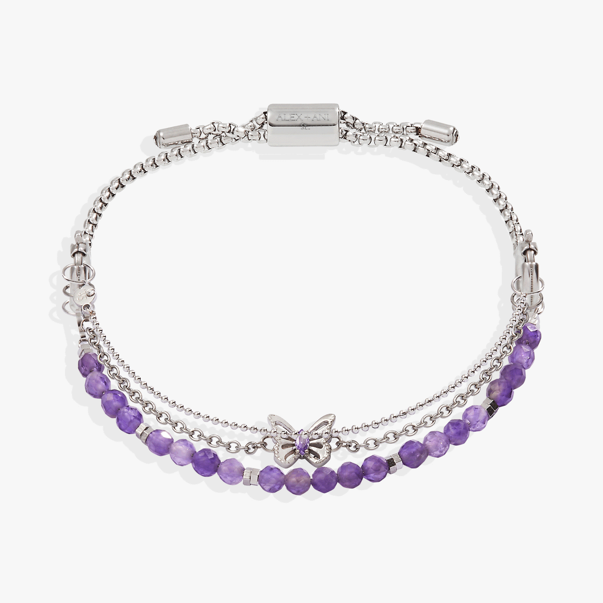 Stranded Butterfly Bracelet Set Stainless Steel Silver | Alex and Ani