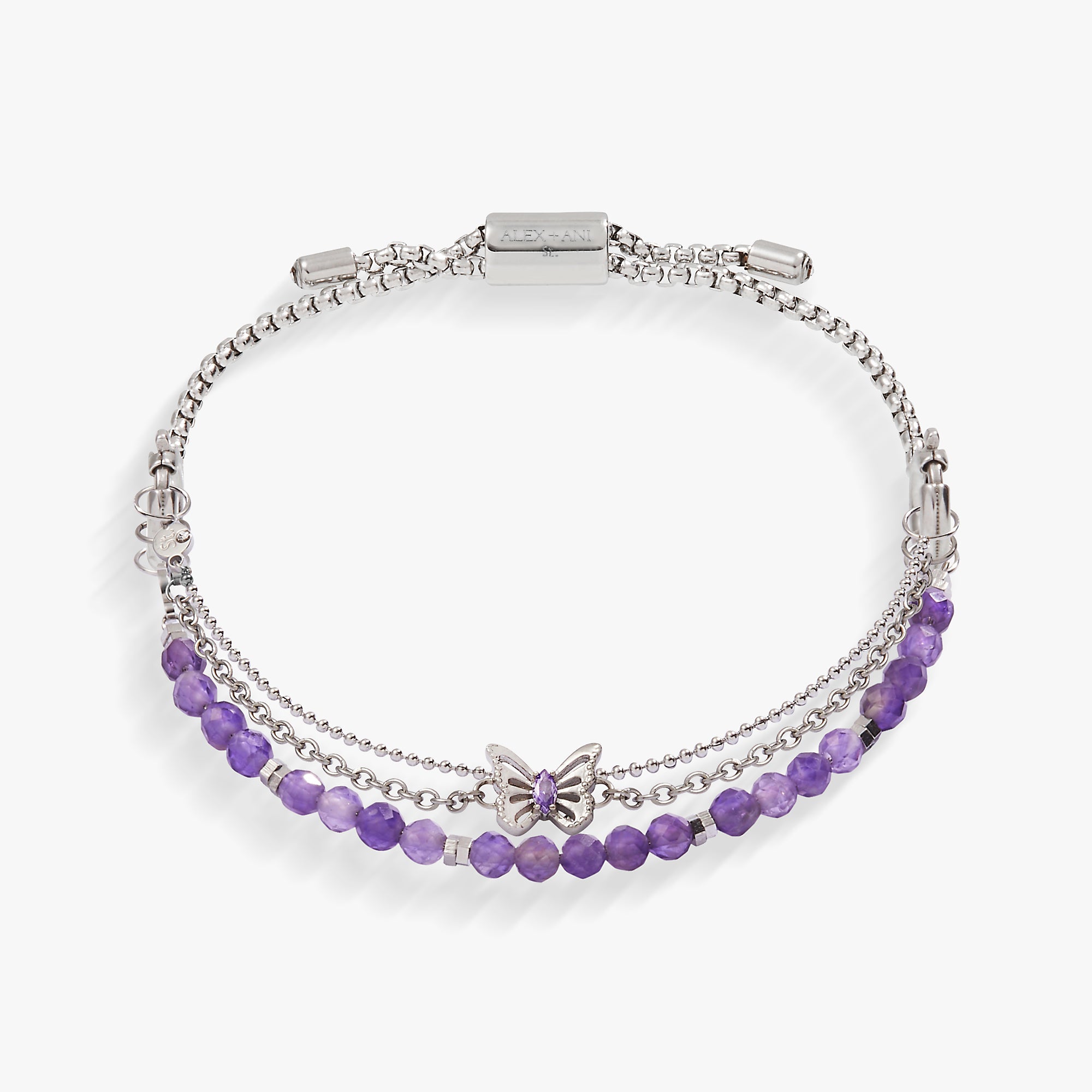 Stranded Butterfly Bracelet Set Stainless Steel Silver | Alex and Ani
