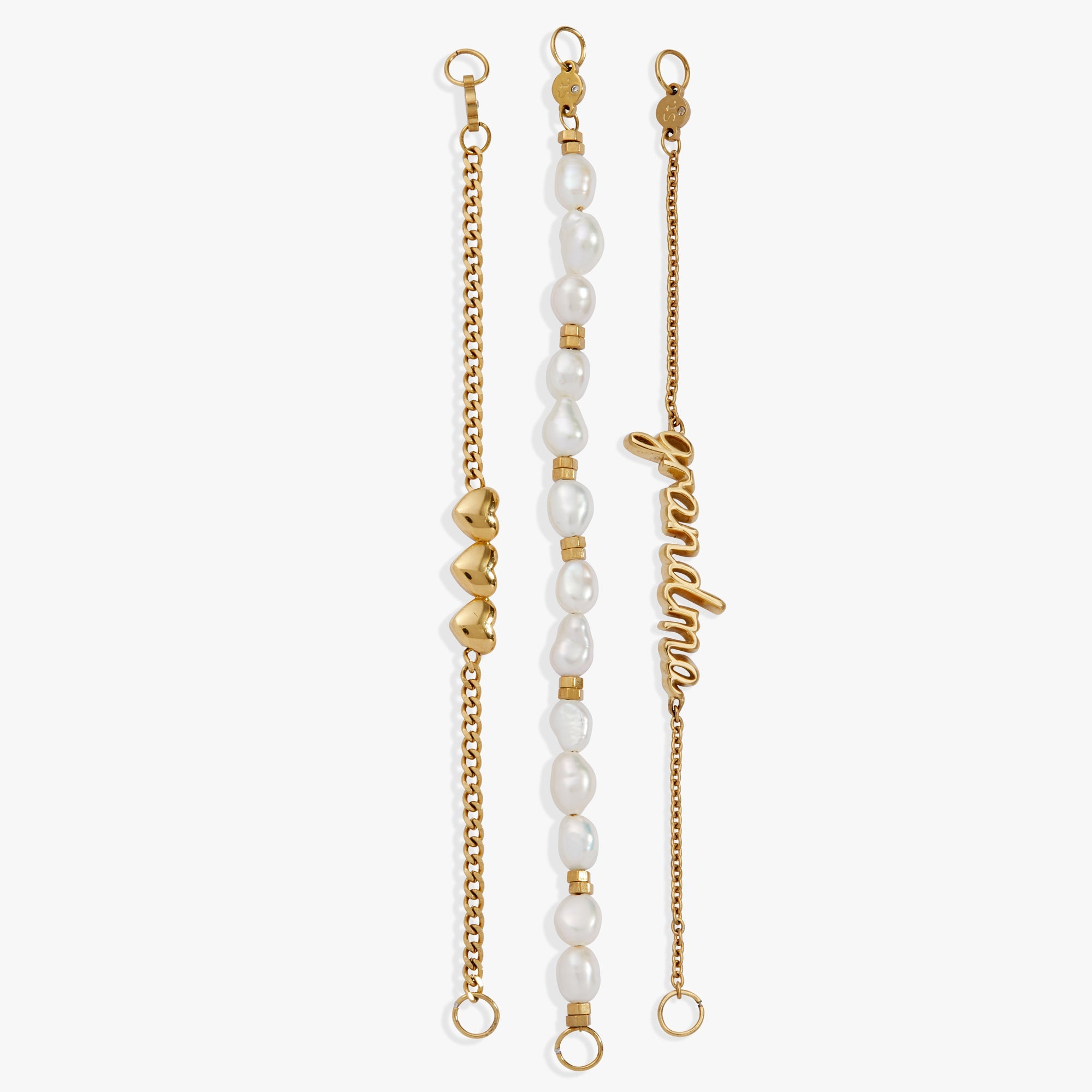 “Home is where the heart is” Grandma Stranded Bracelet Stainless Steel Gold | Alex and Ani