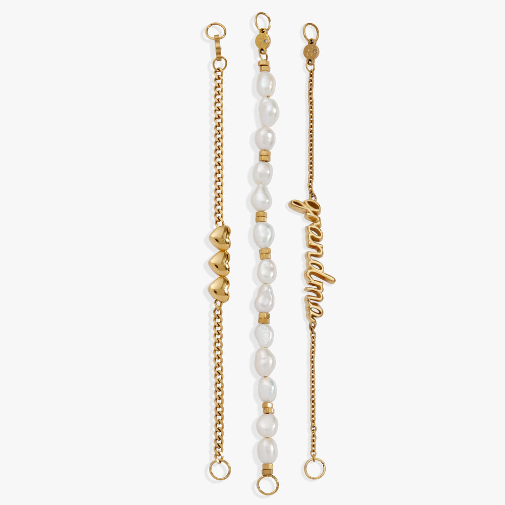 “Home is where the heart is” Grandma Stranded Bracelet Stainless Steel Gold | Alex and Ani