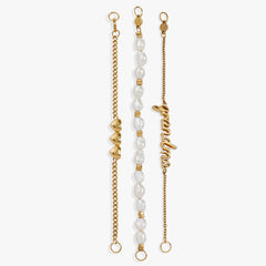 “Home is where the heart is” Grandma Stranded Bracelet Stainless Steel Gold | Alex and Ani