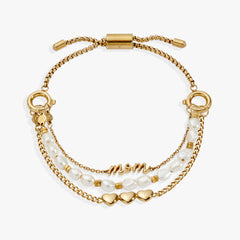 “Home is where the heart is” Mom Stranded Bracelet Stainless Steel Gold | Alex and Ani