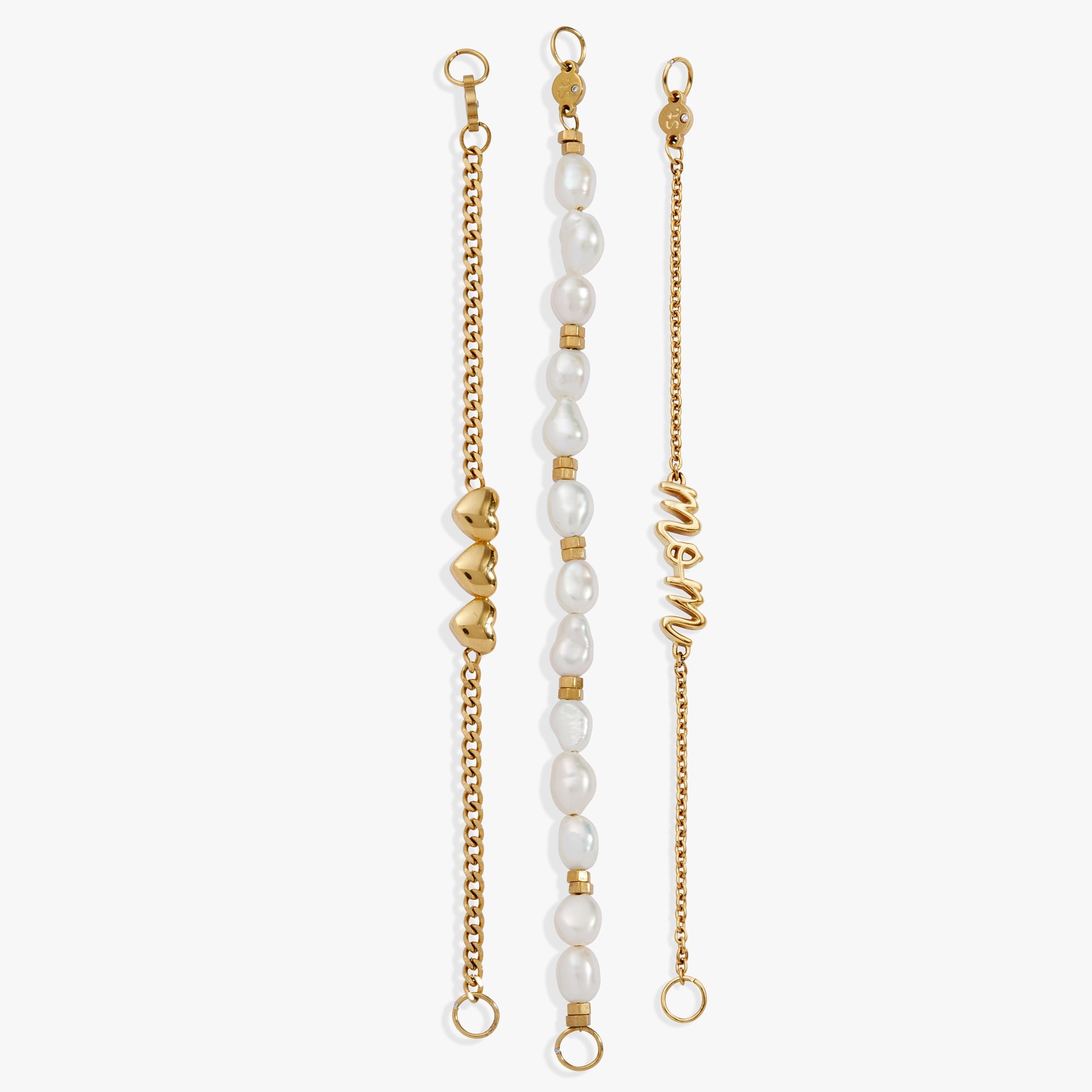 “Home is where the heart is” Mom Stranded Bracelet Stainless Steel Gold | Alex and Ani