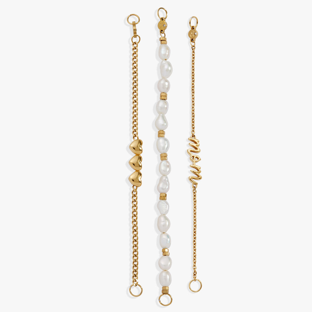 “Home is where the heart is” Mom Stranded Bracelet Stainless Steel Gold | Alex and Ani