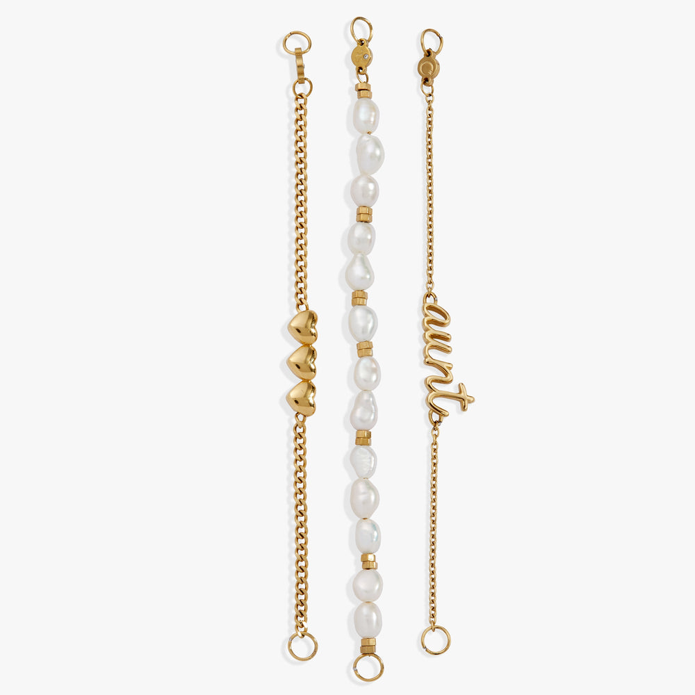 “Home is where the heart is” Aunt Stranded Bracelet Stainless Steel Gold | Alex and Ani