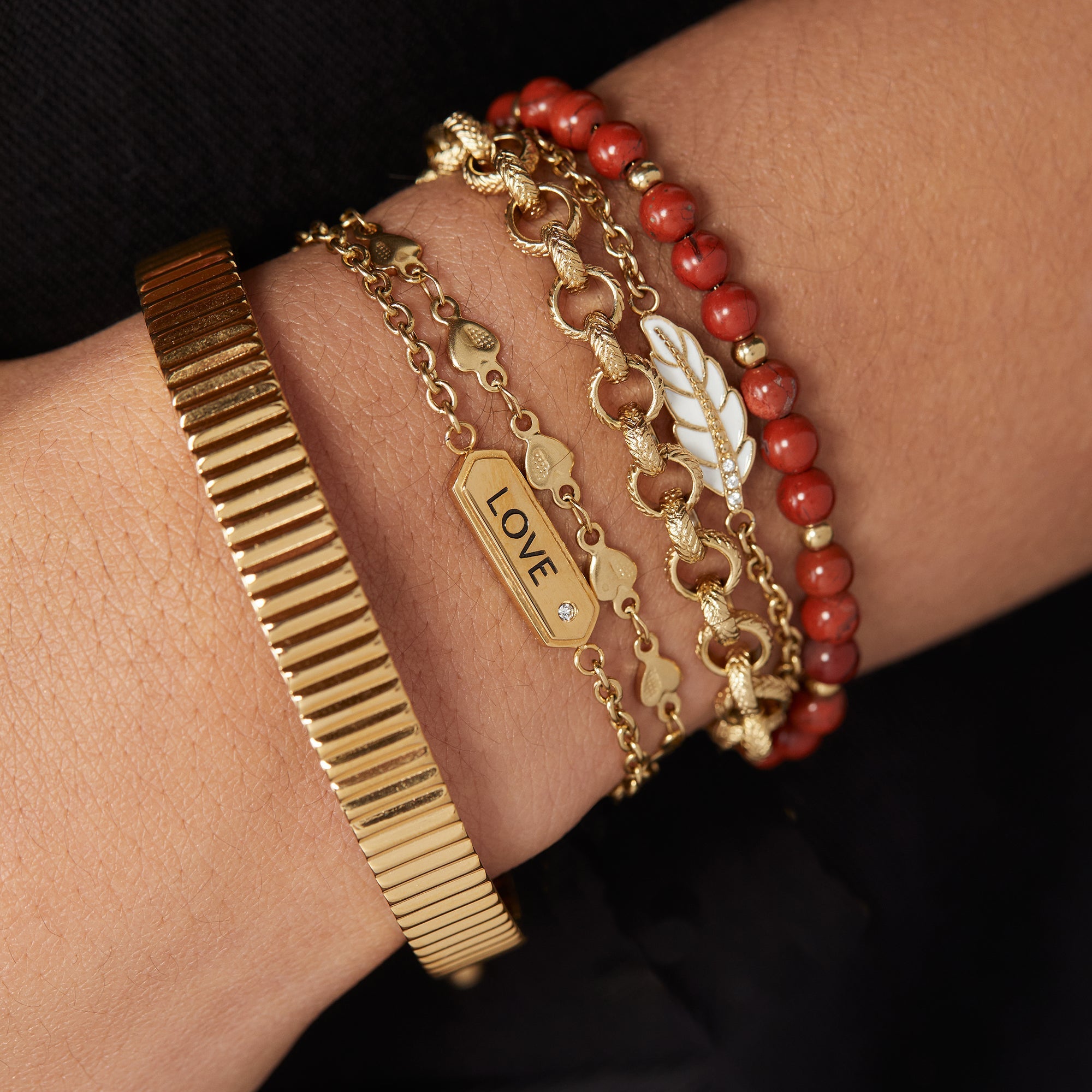 Love Stranded™ Bracelet Set Stainless Steel Gold | Alex and Ani