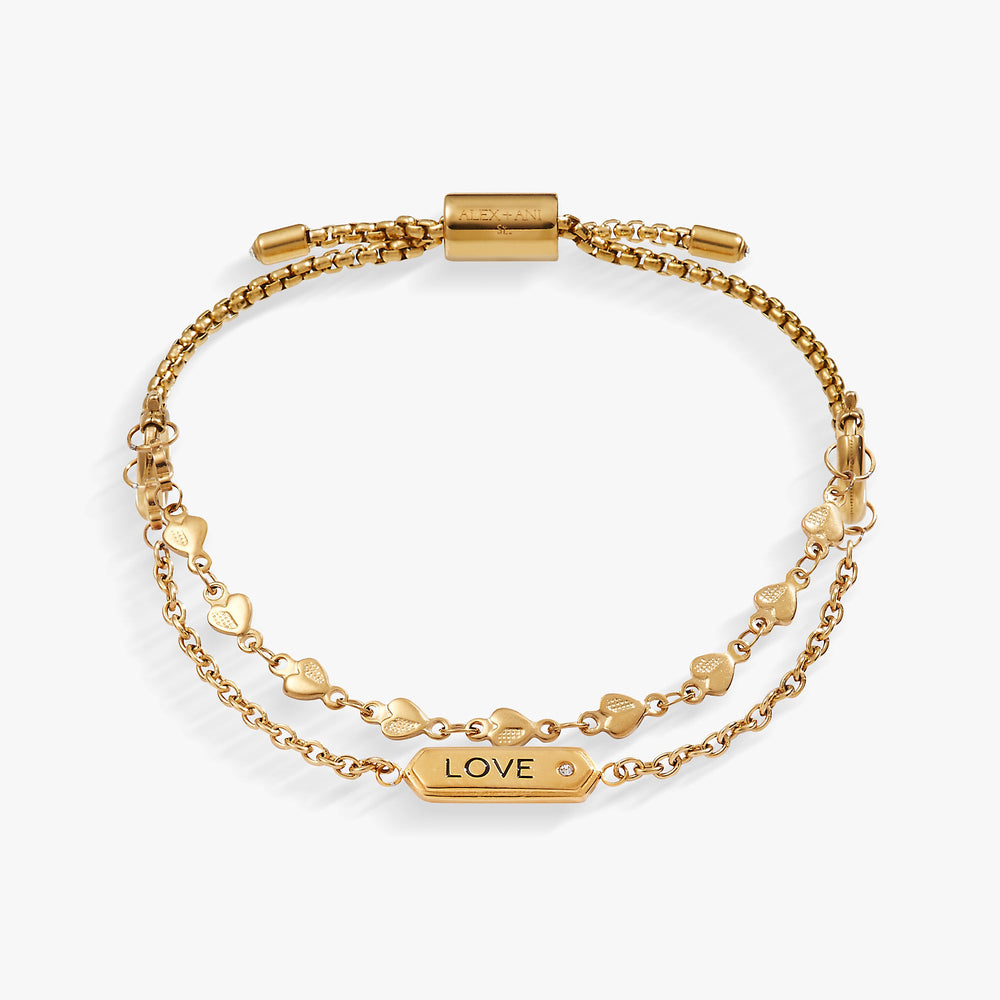 Love Stranded™ Bracelet Set Stainless Steel Gold | Alex and Ani