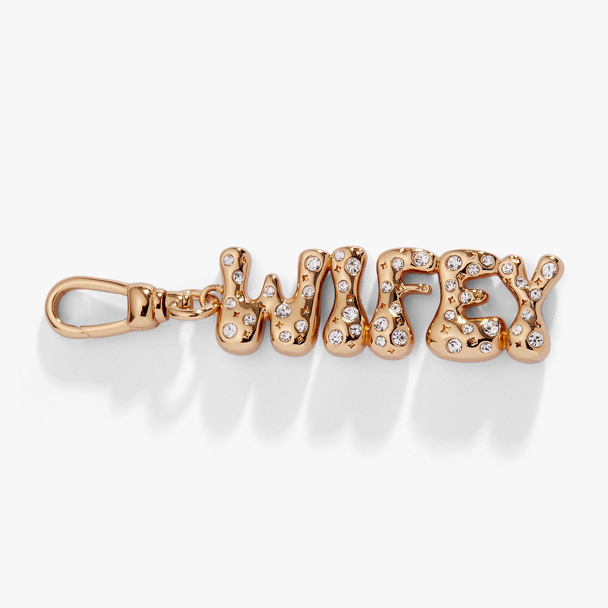 WIFEY Bubble Fob Clip Charm Gold | Alex and Ani