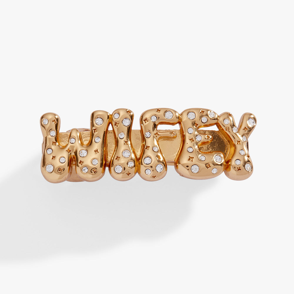 WIFEY Bubble Barrette Gold | Alex and Ani