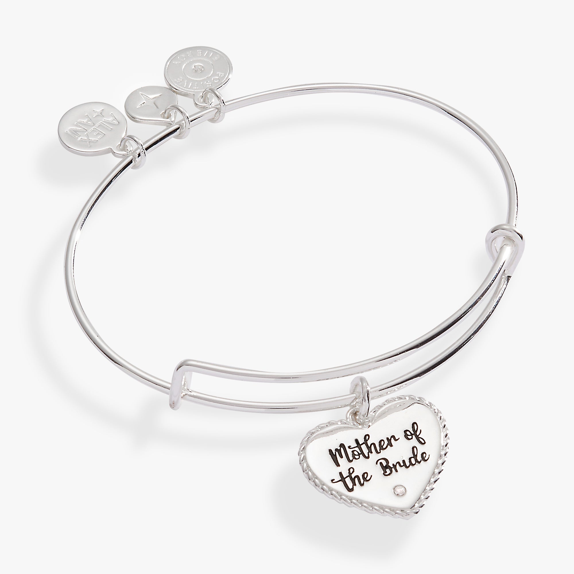Mother of the Bride Heart Bangle – Keepsake Wedding Gift for Mom Gold | Alex and Ani