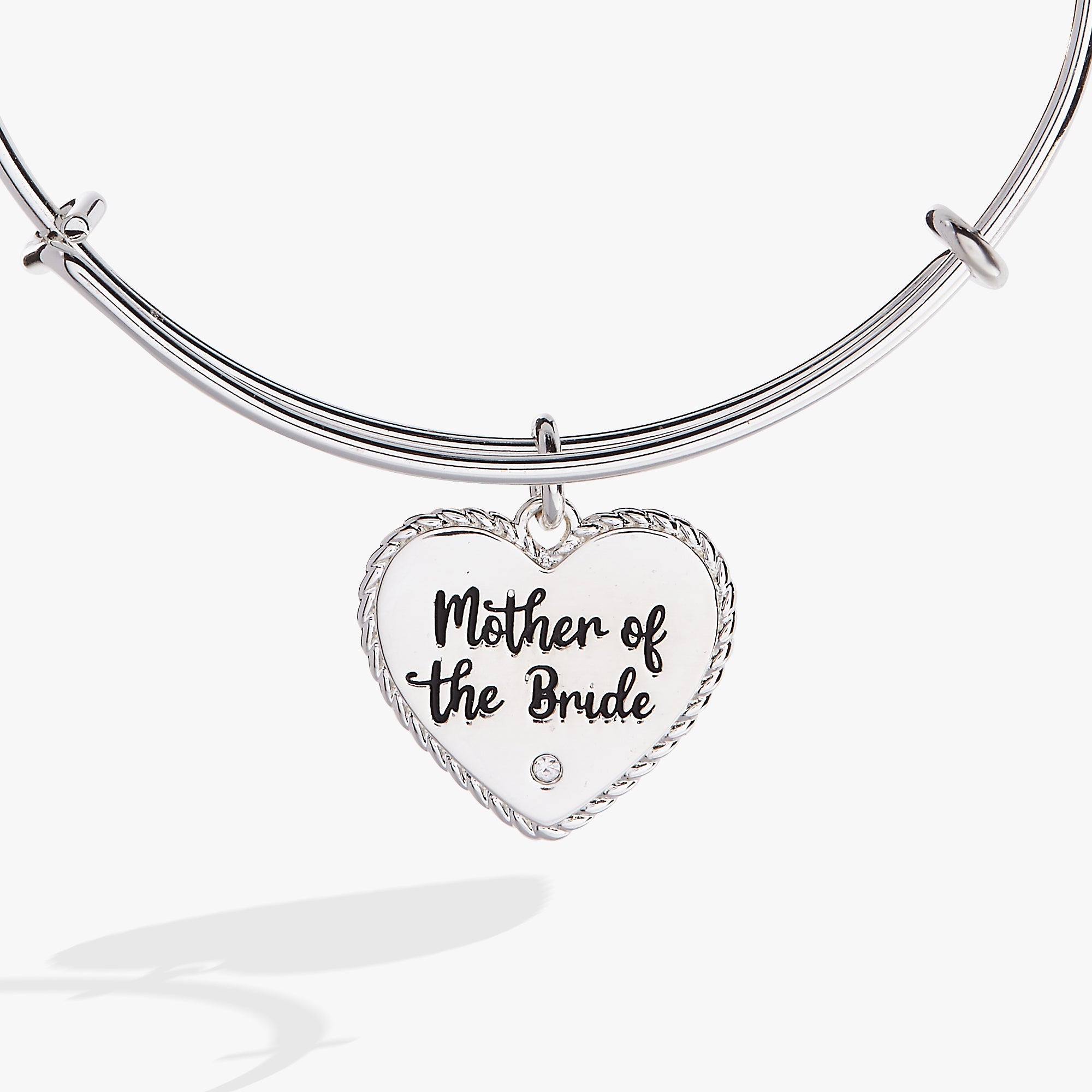 Mother of the Bride Heart Bangle – Keepsake Wedding Gift for Mom Gold | Alex and Ani