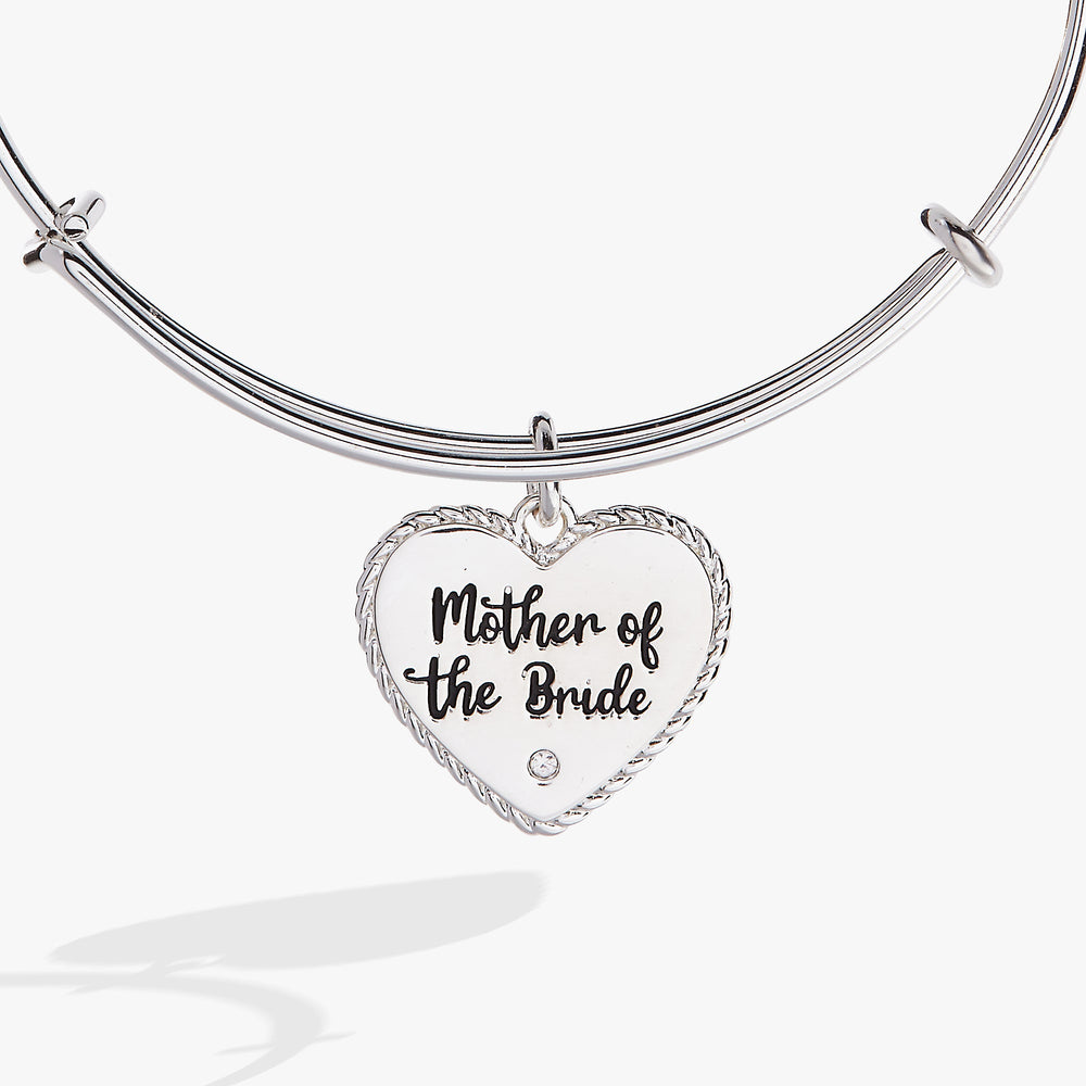 Mother of the Bride Heart Bangle – Keepsake Wedding Gift for Mom Gold | Alex and Ani
