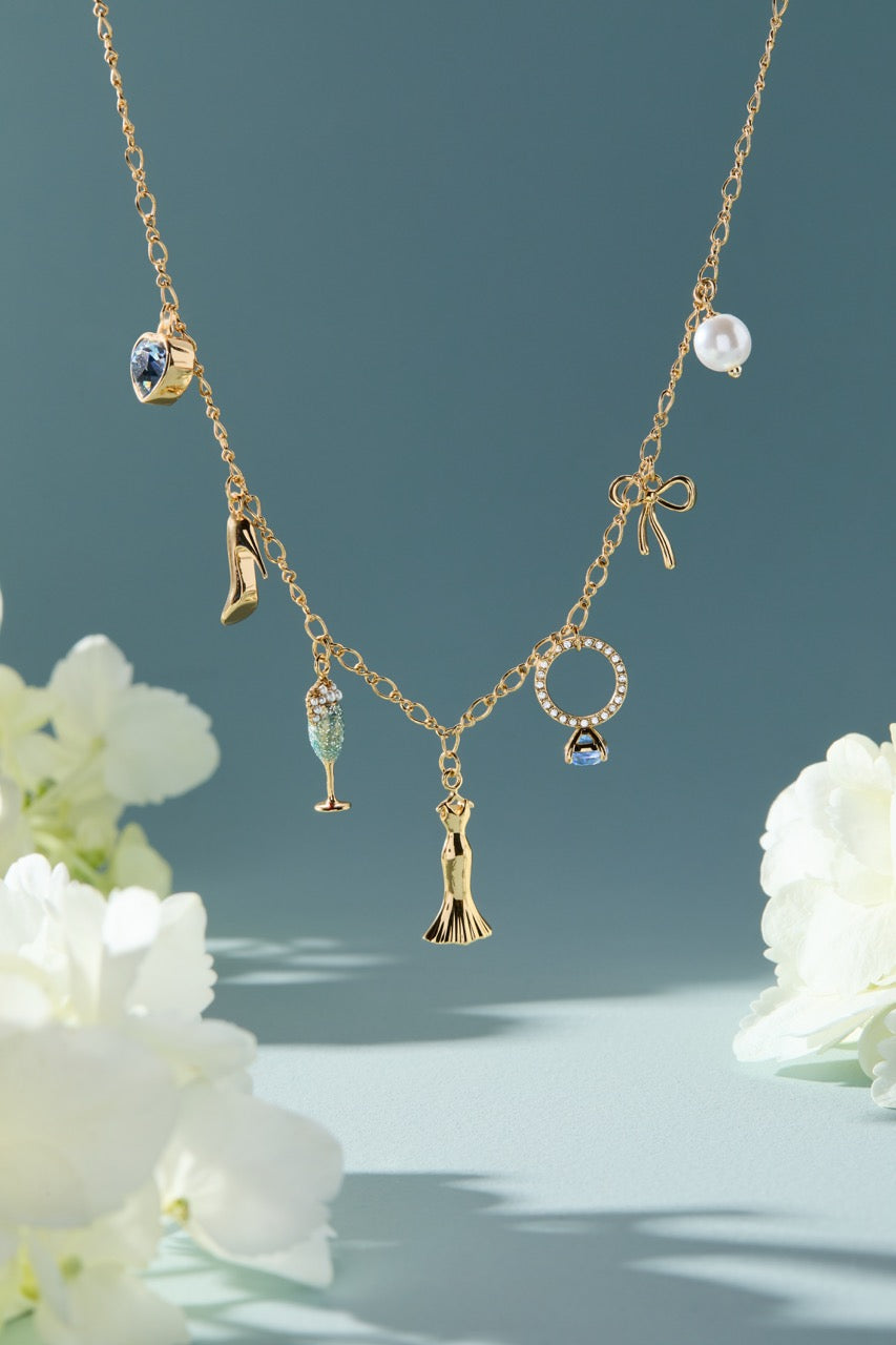 Bridal Multi-Charm Necklace Gold | Alex and Ani