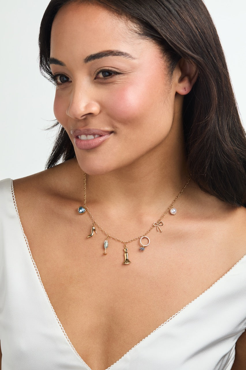 Bridal Multi-Charm Necklace Gold | Alex and Ani
