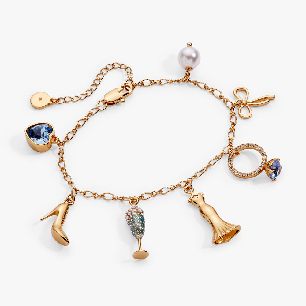 Bridal Multi-Charm Bracelet Gold | Alex and Ani