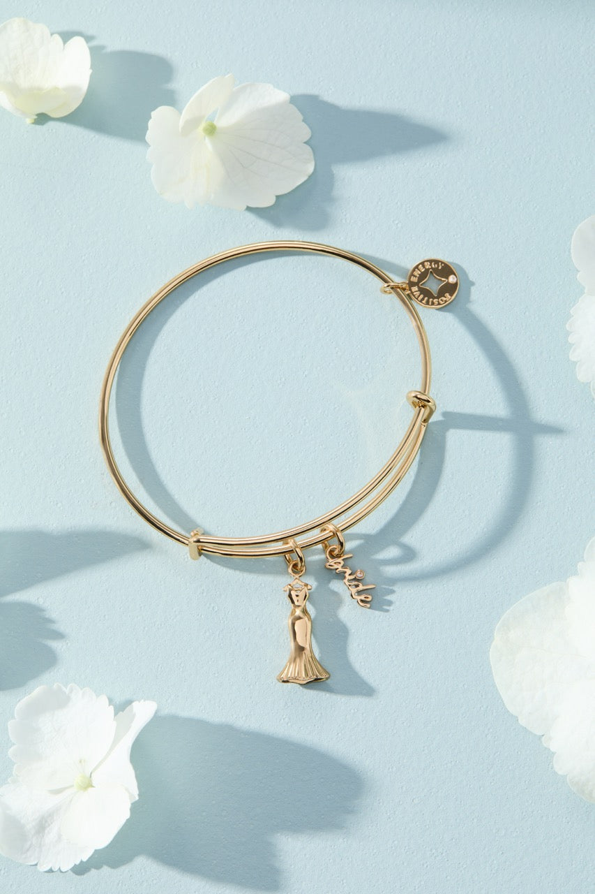 Bridal Gown Duo Charm Bangle Gold | Alex and Ani