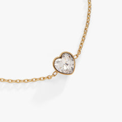 Crystal Heart Inline Bracelet – Romantic Bridal or Special Occasion Jewelry Stainless Steel Gold | Alex and Ani