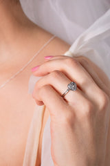 Crystal Heart Ring – Romantic Bridal and Evening Jewelry Stainless Steel Silver | Alex and Ani