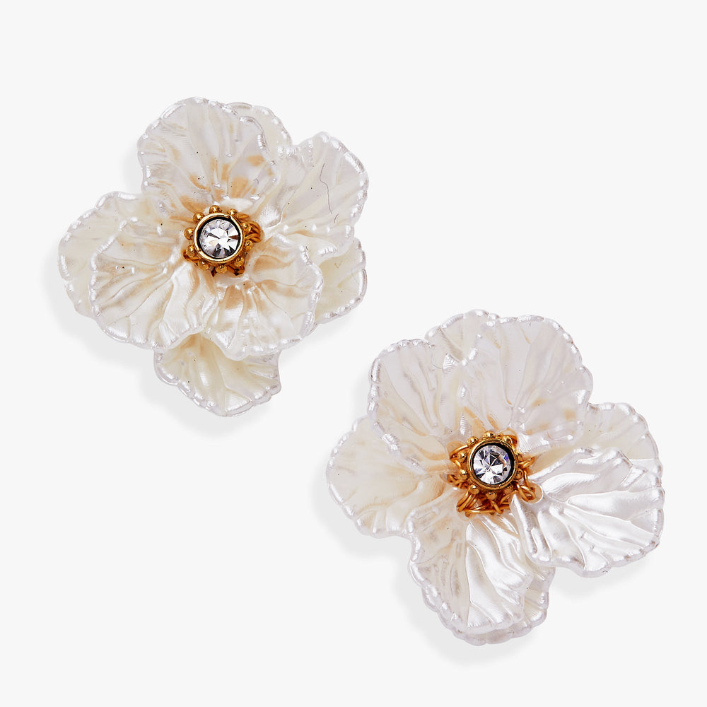 New York Botanical Garden Poppy Statement Earrings Gold | Alex and Ani