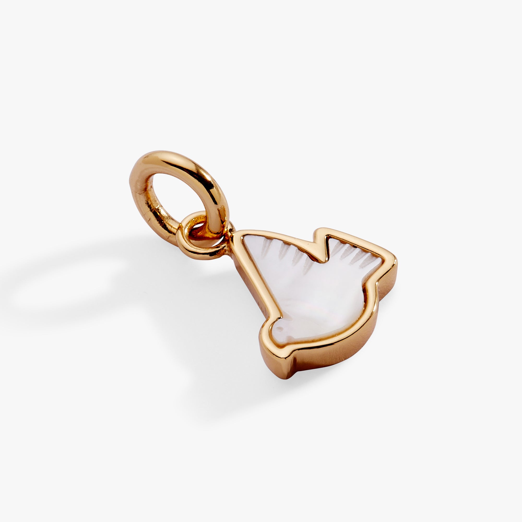 Dove 'Peace' Mother of Pearl Charm Gold | Alex and Ani