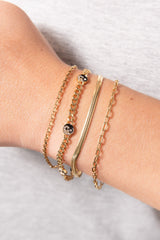 Yin Yang Curb Chain Bracelet Stainless Steel Gold | Alex and Ani