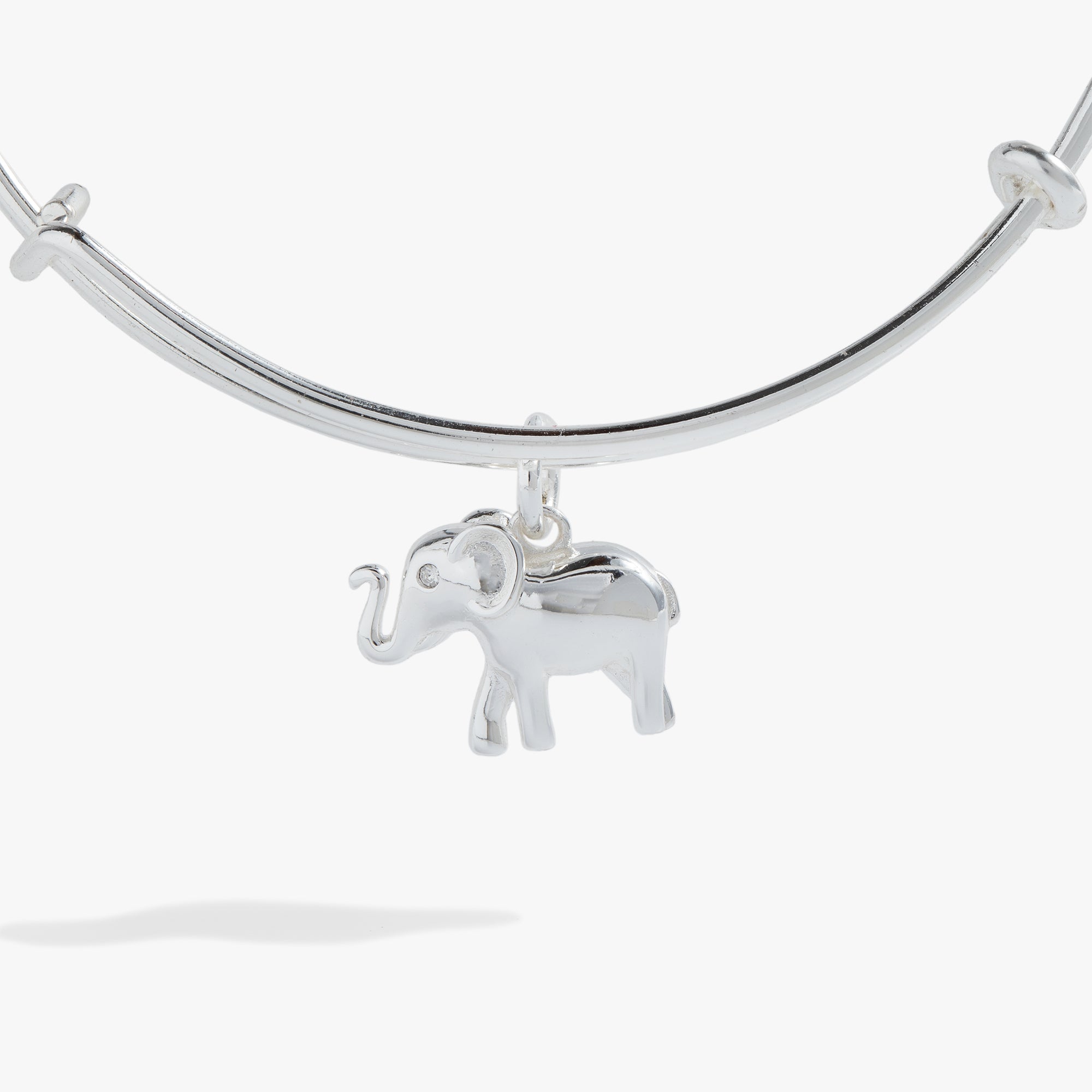 Elephant Charm Bangle Silver | Alex and Ani