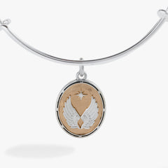 Two-Tone Guardian Angel Bangle Silver | Alex and Ani