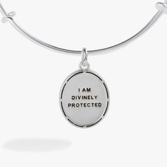 Two-Tone Guardian Angel Bangle Silver | Alex and Ani