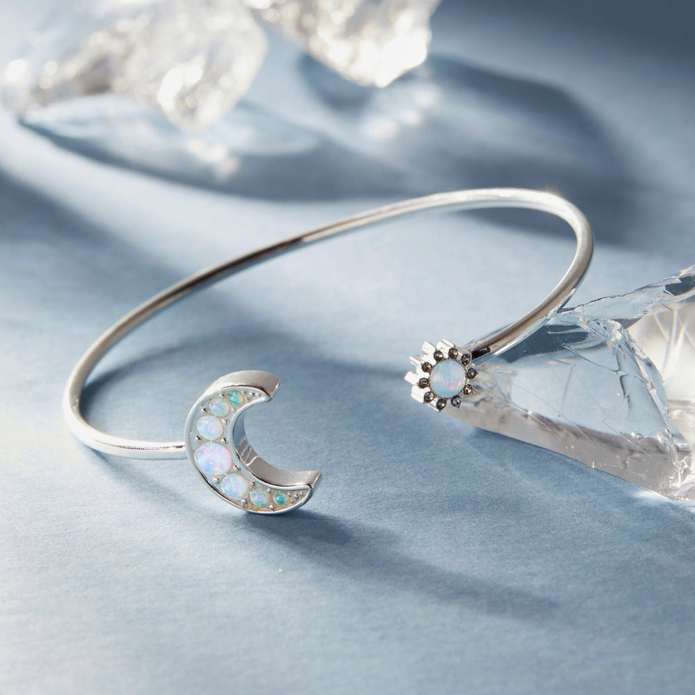 Moon + Sun Flex Cuff Silver | Alex and Ani