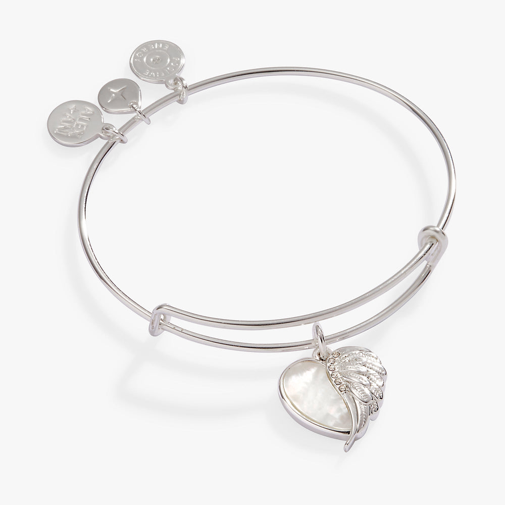 Wings of Protection Charm Bangle Gold | Alex and Ani