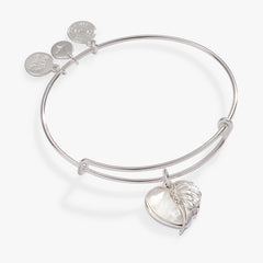 Wings of Protection Charm Bangle Gold | Alex and Ani