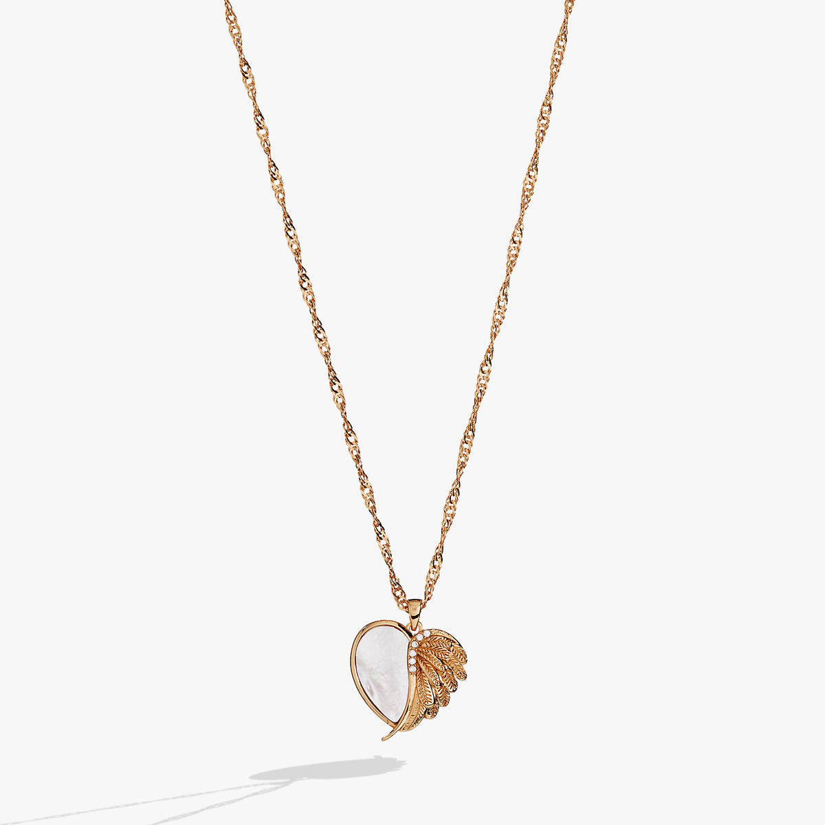 Wings of Protection Charm Necklace Gold | Alex and Ani