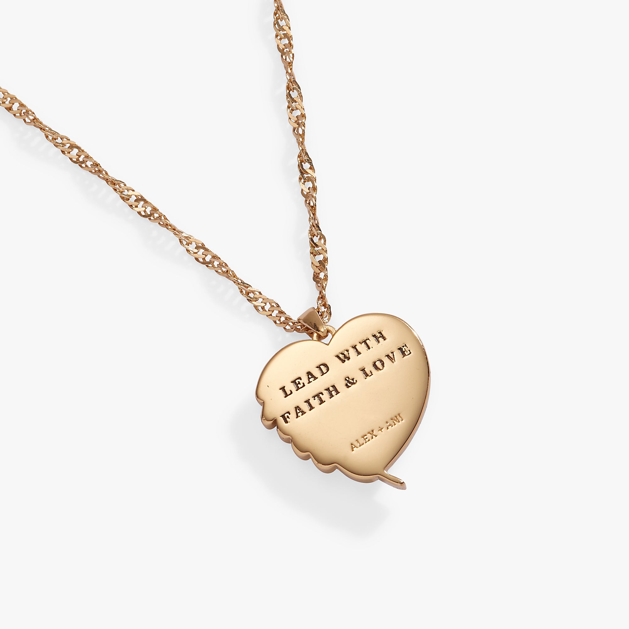 Wings of Protection Charm Necklace Gold | Alex and Ani