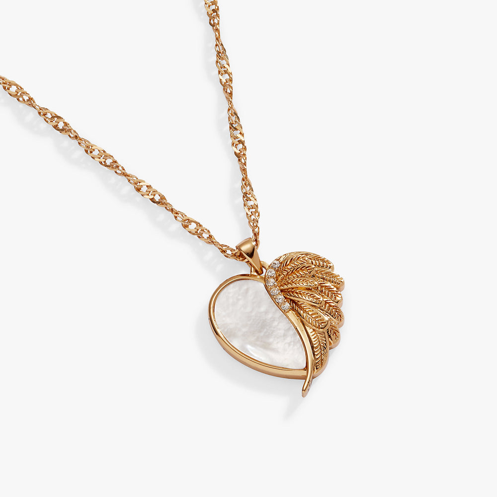 Wings of Protection Charm Necklace Gold | Alex and Ani