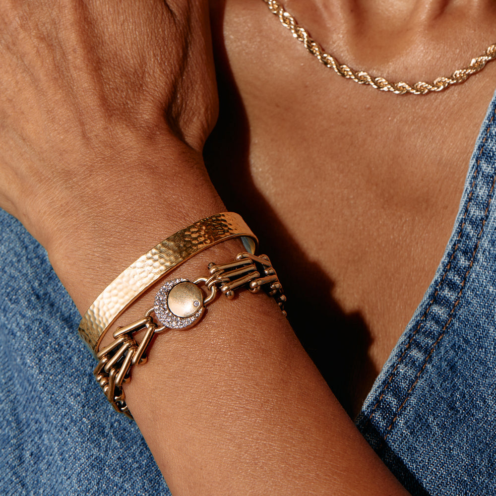 Wanderer Chain Statement Bracelet Antique Gold | Alex and Ani